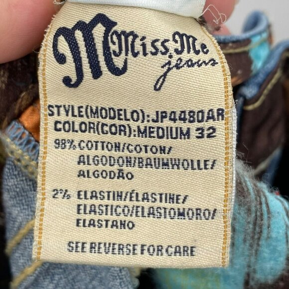 Miss Me Flare 5-Pocket Low Rise Jeans Blue Women's Size 26 - Picture 12 of 12